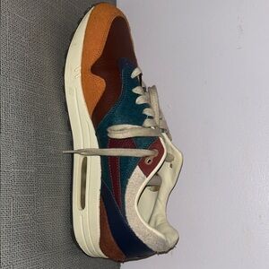 Nike Men's Sneakers in Orange, Brown, and Blue